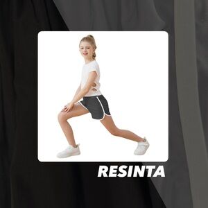 EUC Resinta Girls Black Athletic Shorts